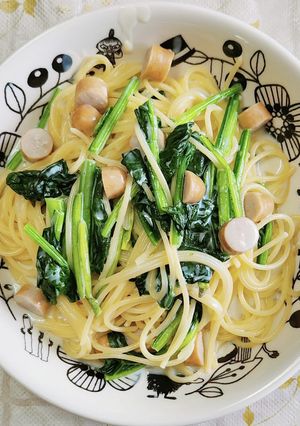 ウインナーとほうれん草のクリームパスタ-レシピのメイン写真