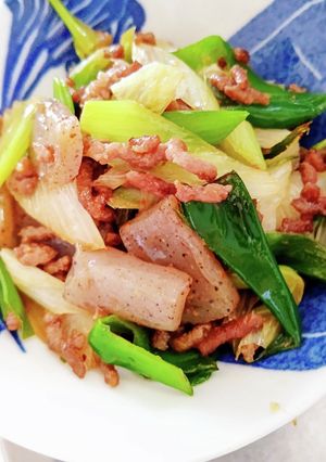 こんにゃくとひき肉の甘辛炒め-レシピのメイン写真