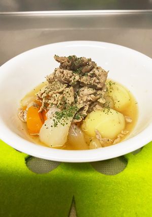新じゃがと新玉ねぎ入り洋風肉じゃが♡-レシピのメイン写真
