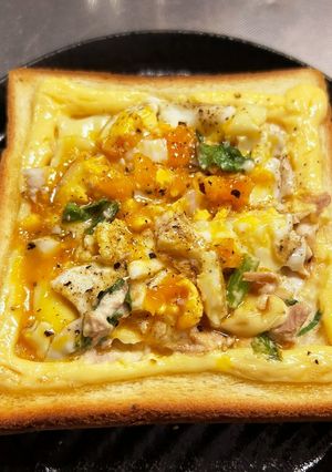 休日のお楽しみ♪ツナ卵トースト-レシピのメイン写真