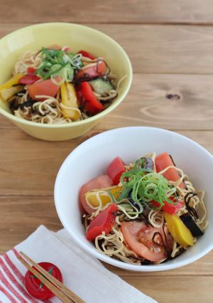 高タンパク☆夏野菜の和風豆腐干サラダ-レシピのメイン写真
