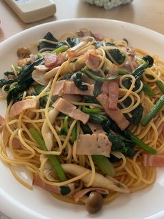 ほうれん草とベーコンときのこの和風パスタ-レシピのメイン写真