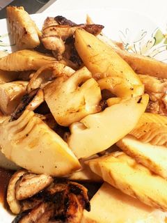 季節限定 生竹の子と鶏肉の炒め物 簡単-レシピのメイン写真