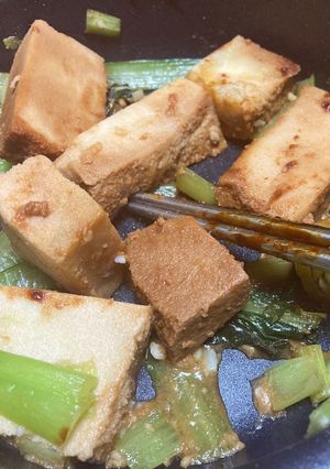高野豆腐と小松菜の炒め物-レシピのメイン写真