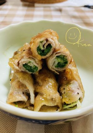 ★あと一品★豚ロース薄切り肉の水菜巻き-レシピのメイン写真
