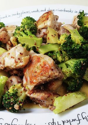 鶏モモ肉とブロッコリーの粒マスタード炒め-レシピのメイン写真
