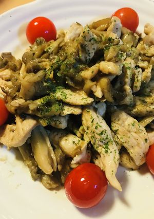 舞茸と鶏細切り肉の白ワイン＆バターソテー-レシピのメイン写真