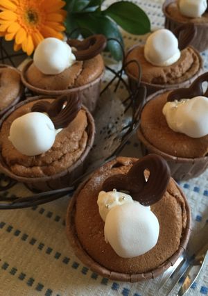 カップで♪チョコシフォン❤️クリーム入り-レシピのメイン写真