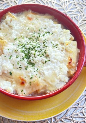 たけのこと新玉ねぎの白味噌グラタン-レシピのメイン写真