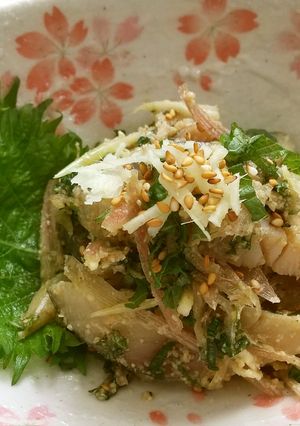 〆さばと薬味のすり胡麻和え-レシピのメイン写真