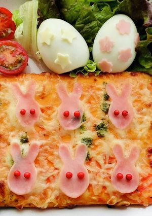 イースターピザプレート♪-レシピのメイン写真