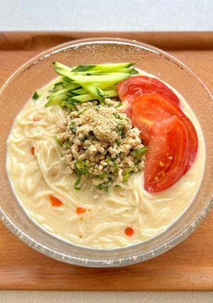 冷やし豆乳担々そうめん-レシピのメイン写真