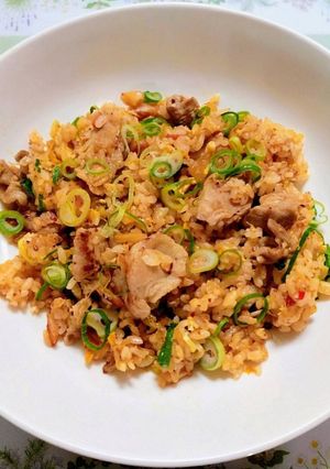 時短簡単今夜の夕飯・昼食！韓国豚キムチチャーハン-レシピのメイン写真