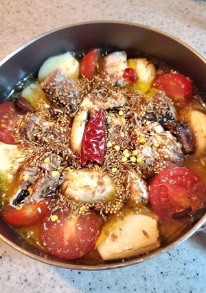 ニンニクとイワシ缶のスパイスアヒージョ-レシピのメイン写真