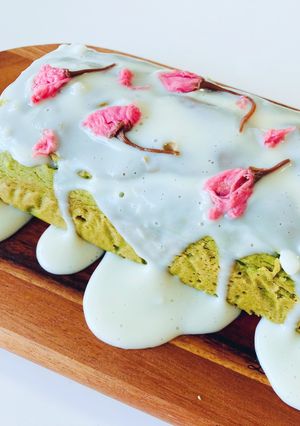 よもぎと桜のパウンドケーキ 米粉で-レシピのメイン写真