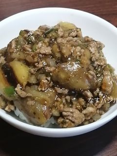 茄子ひき肉のバジル炒め-レシピのメイン写真