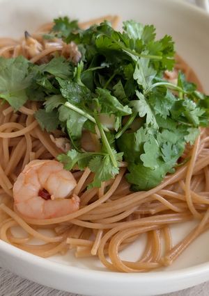海鮮パクチーのエスニックパスタ-レシピのメイン写真