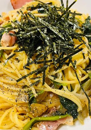 ベーコンとほうれん草の和風パスタ-レシピのメイン写真