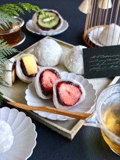 レンジで簡単♪白玉粉でフルーツ大福-レシピのメイン写真