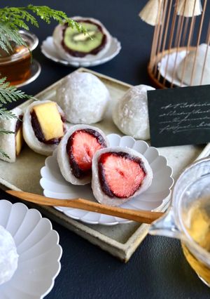 レンジで簡単♪白玉粉でフルーツ大福-レシピのメイン写真