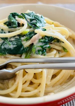 ほうれん草とツナのクリームパスタ-レシピのメイン写真
