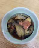 梅干しとめんつゆの茄子の煮浸し