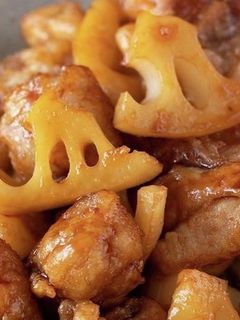 蓮根と鶏もも肉の甘酸炒め-レシピのメイン写真