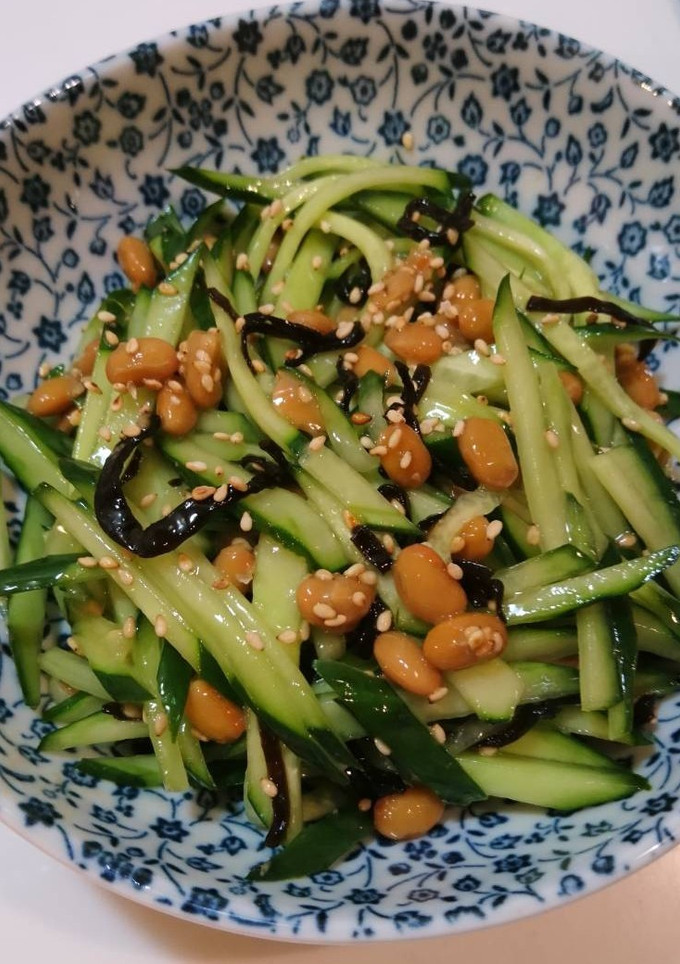 簡単！旨い！納豆ときゅうりの塩昆布ナムル-レシピのメイン写真