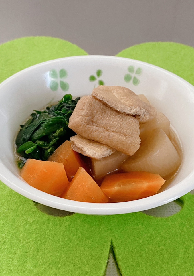 大根☆人参☆法蓮草☆揚げの煮物-レシピのメイン写真