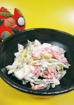 アスパラとゆで卵のマヨサラダ　-レシピのメイン写真