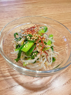 ヘルシオソフト蒸し!ニラともやしのナムル-レシピのメイン写真