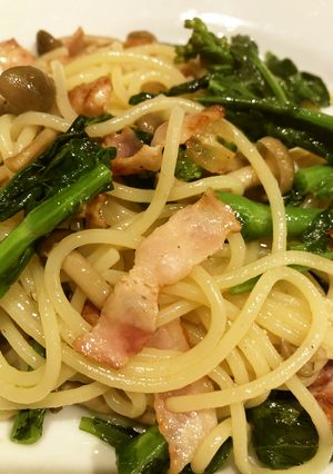 春・のらぼう菜のペペロン風スパゲティ-レシピのメイン写真