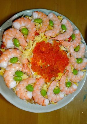 お花見(行楽)やパーティーに！寿司ケーキ-レシピのメイン写真