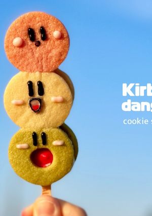 カービィ3色団子 クッキーサンド-レシピのメイン写真