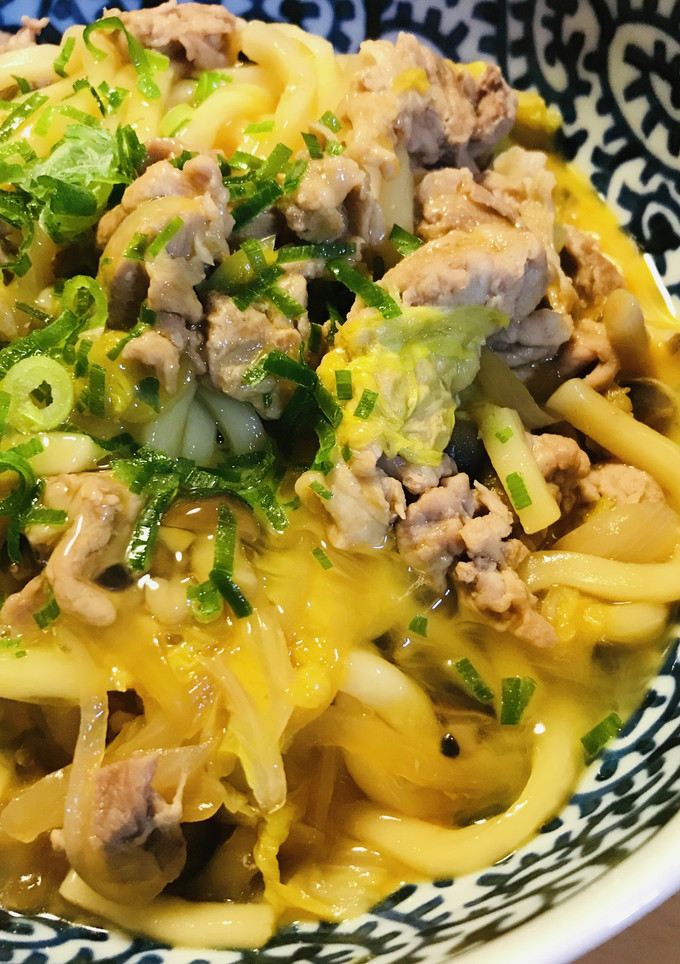 豚肉のスキヤキ風あまから焼きうどん-レシピのメイン写真