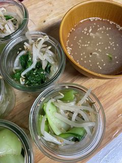 我が家の青梗菜ともやしのナムル-レシピのメイン写真