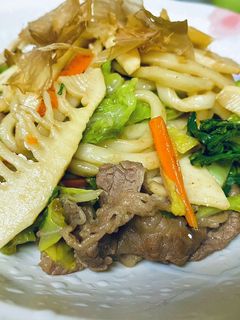 旬のたけのこで・焼きうどん-レシピのメイン写真
