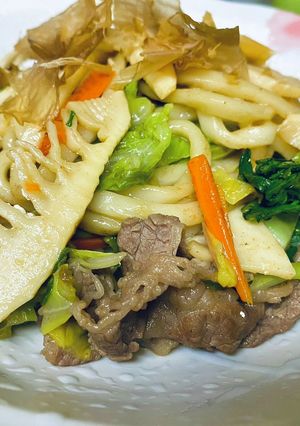 旬のたけのこで・焼きうどん-レシピのメイン写真