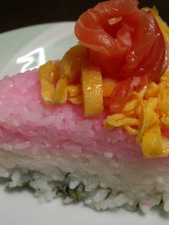 ひなまつり押し寿司ケーキ風-レシピのメイン写真
