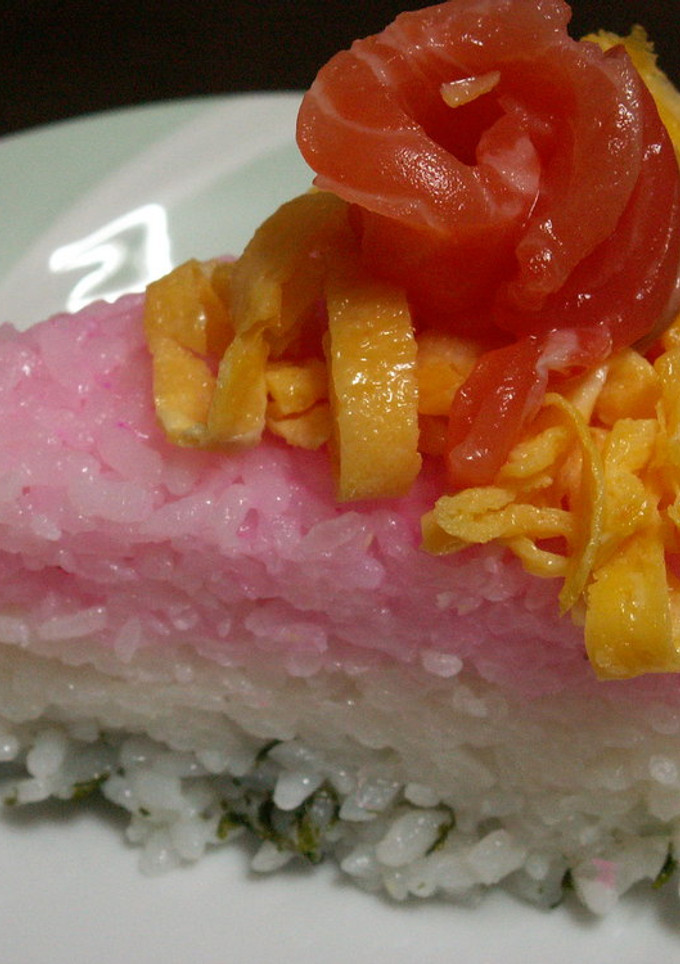 ひなまつり押し寿司ケーキ風-レシピのメイン写真