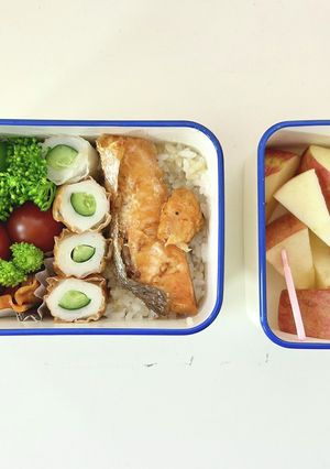 女子高生の鮭ヘルシー弁当　270kcal-レシピのメイン写真