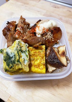 グリル調理☆照り焼きチキンと卵焼きお弁当-レシピのメイン写真