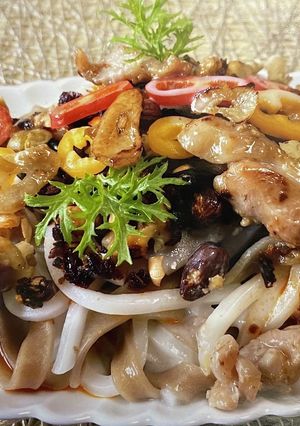 ナッツナイスう米めん 食べラー油-レシピのメイン写真