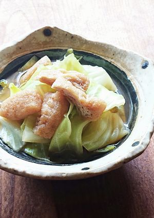 簡単副菜★キャベツと油揚げの煮びたし-レシピのメイン写真