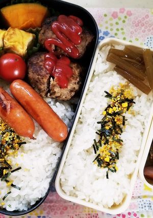 ハンバーグ弁当(4.10)-レシピのメイン写真