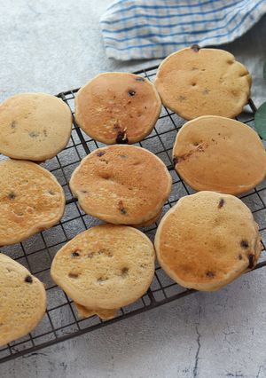 こめココで作る完熟バナナ入りパンケーキ-レシピのメイン写真