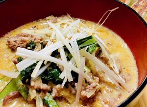 麻婆豆腐の素と家にある物で5分豆乳坦々麺-レシピのメイン写真
