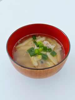 たけのこと鯖缶の味噌汁-レシピのメイン写真