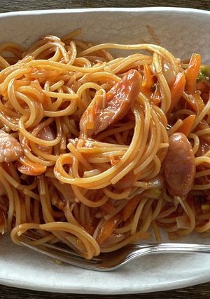 フライパンde簡単時短ナポリタン-レシピのメイン写真