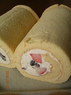 きなこシフォンロールケーキ-レシピのメイン写真
